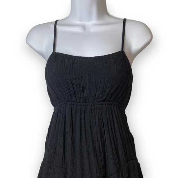 Ya Los Angeles Black  Crinkled Spagetti Dress - Picture 2 of 10